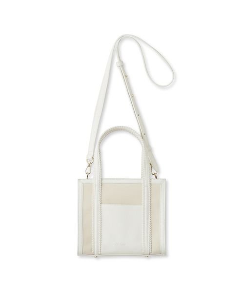 パールトリミングキャンバスコンビバッグ 予めご了承ください