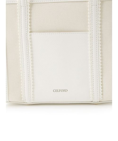 パールトリミングキャンバスコンビバッグ 予めご了承ください