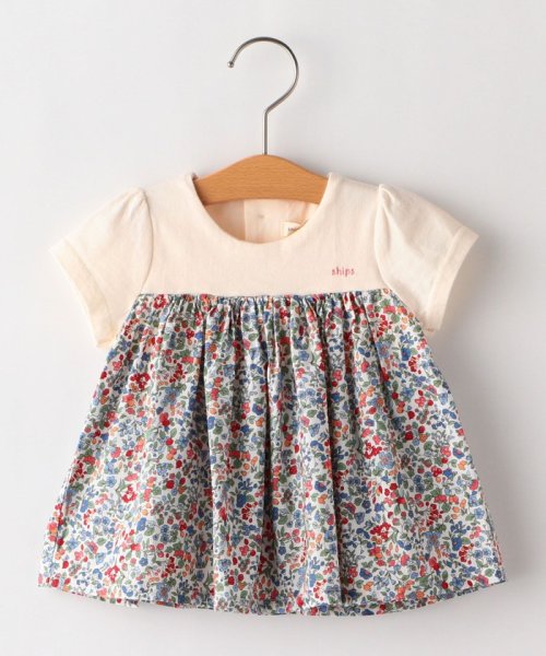 SHIPS KIDS(シップスキッズ)/SHIPS KIDS:70～80cm / フラワー 半袖 セット ロンパース/img01