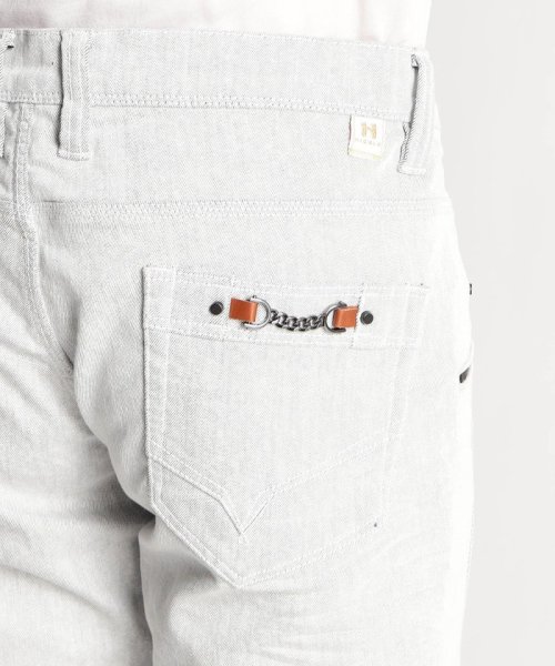 黒顔料ビットデニムパンツ 