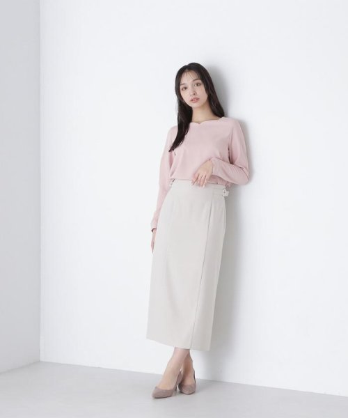 NATURAL BEAUTY BASIC(ナチュラルビューティーベーシック)/スクエアハートネックブラウス　24SS/img23