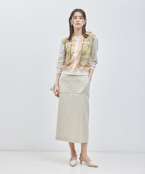 【洗える】ヴィンテージスカーフプリントカーディガン【セットアップ対応】 品番 GGM24020