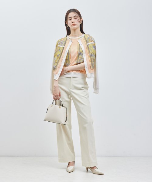 【洗える】ヴィンテージスカーフプリントカーディガン【セットアップ対応】 品番 GGM24020