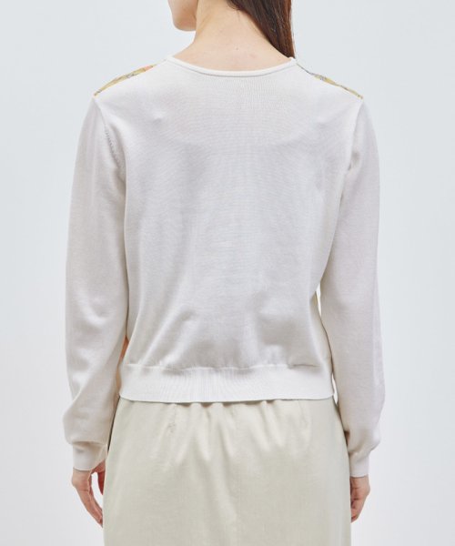 【洗える】ヴィンテージスカーフプリントカーディガン【セットアップ対応】 品番 GGM24020