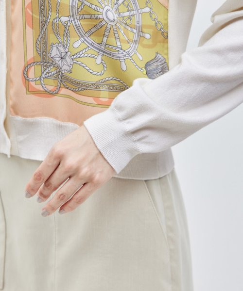 【洗える】ヴィンテージスカーフプリントカーディガン【セットアップ対応】 品番 GGM24020