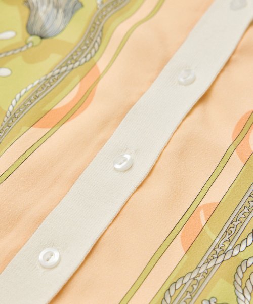 【洗える】ヴィンテージスカーフプリントカーディガン【セットアップ対応】 品番 GGM24020