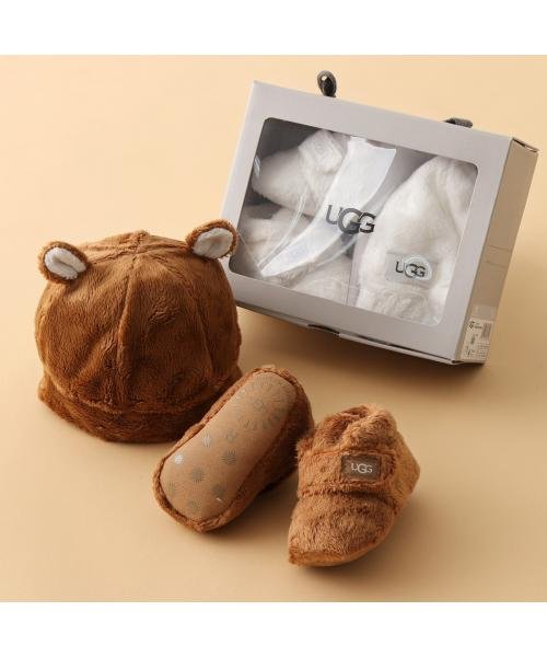 UGG(UGG)/UGG BABY シューズ ニット帽 1120951 ファー クマ耳 ロゴ/img01