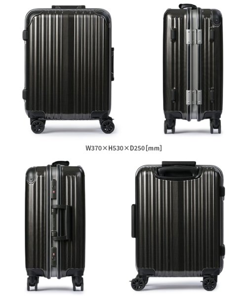 wise:ly(ワイズリー)/ワイズリー スーツケース 機内持ち込み Sサイズ 34L 軽量 小型 フレームタイプ キャスターストッパー wise:ly wisely 338－2080/img03