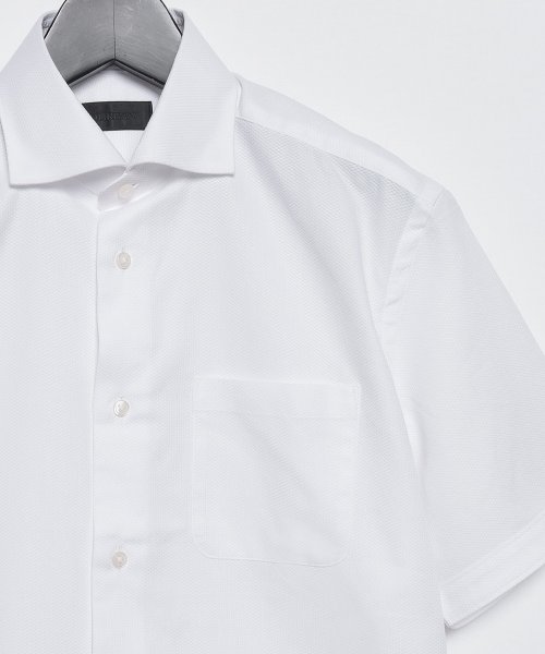 D'URBAN(ダーバン)/ホワイトカラミ調ドビーシャツ(ワイドスナップ)/img02