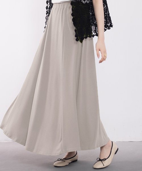 SEU(エスイイユウ)/S－XLまで対応落ち感が美しいAラインロング丈スカート/img05