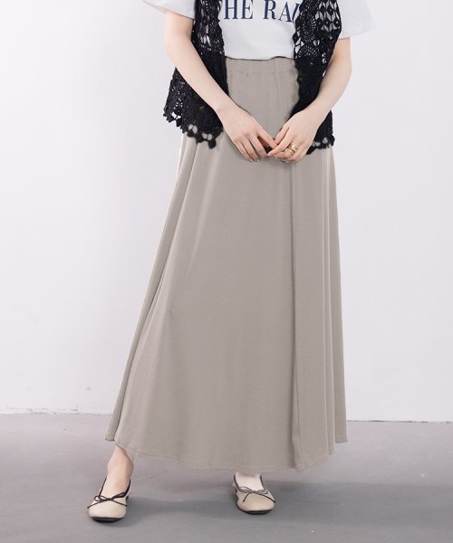SEU(エスイイユウ)/S－XLまで対応落ち感が美しいAラインロング丈スカート/img07