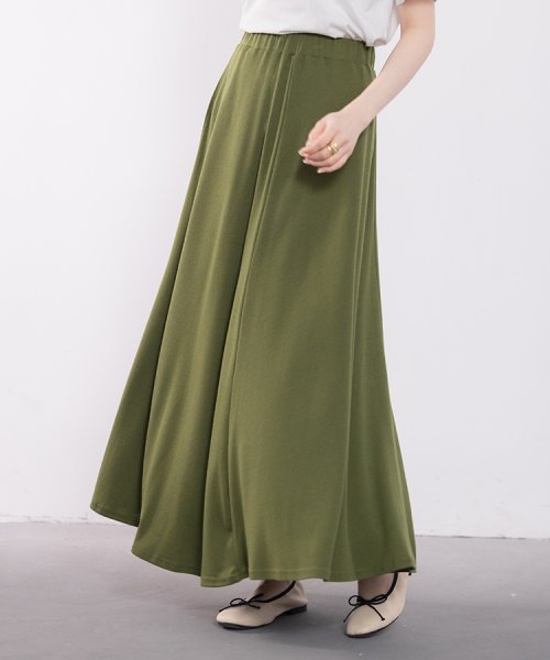 SEU(エスイイユウ)/S－XLまで対応落ち感が美しいAラインロング丈スカート/img18