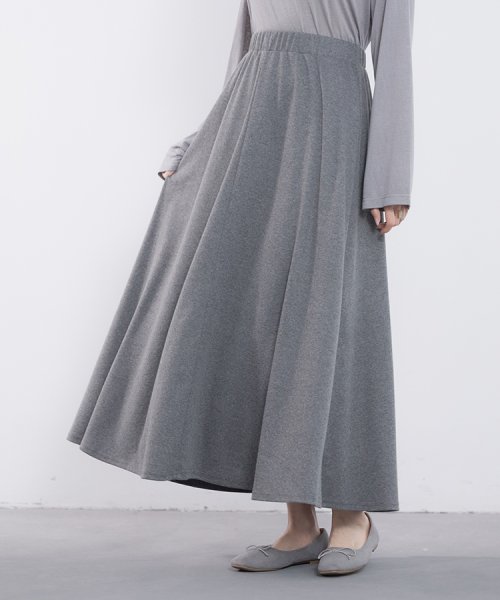 SEU(エスイイユウ)/S－XLまで対応落ち感が美しいAラインロング丈スカート/img19