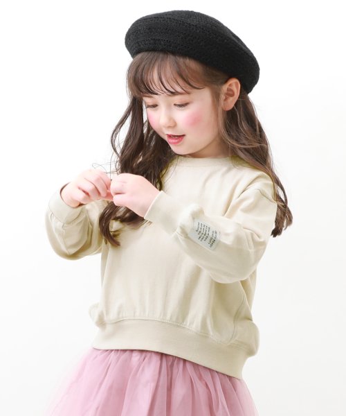 devirock(デビロック)/バックスリット 長袖Tシャツ 子供服 キッズ 女の子 トップス 長袖Tシャツ ロンT 綿100% 吸汗 ゆるっと シルエット/img13