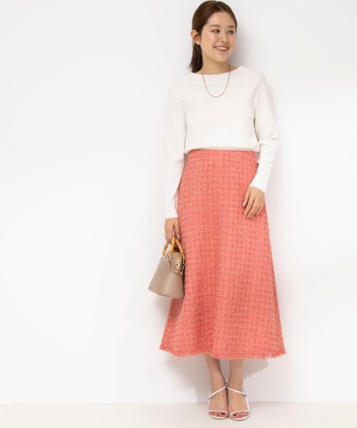 NOLLEY’S(ノーリーズ)/BISHU JAPAN フラッグリボンツイードスカート/img01