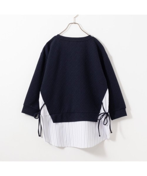 MAC HOUSE(women)(マックハウス（レディース）)/NAVY ネイビー 時短フェイクレイヤードプルオーバー 115426618/img10