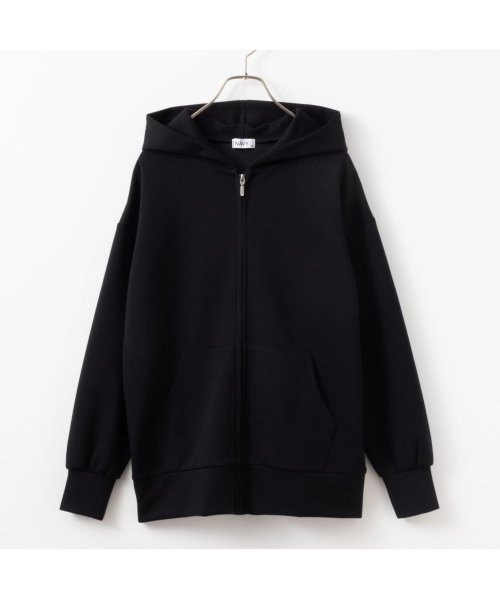 MAC HOUSE(women)(マックハウス（レディース）)/NAVY ネイビー ポンチ素材 ジップアップパーカー 115426683/img14