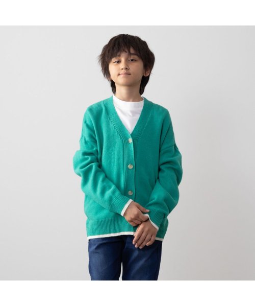 MAC HOUSE(kid's)(マックハウス（キッズ）)/NAVY ネイビー ニットカーディガンアンサンブル MH645－800/img02