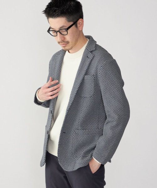 SHIPS: TEXBRID(R) ジャカード 2ボタン ジャケット 