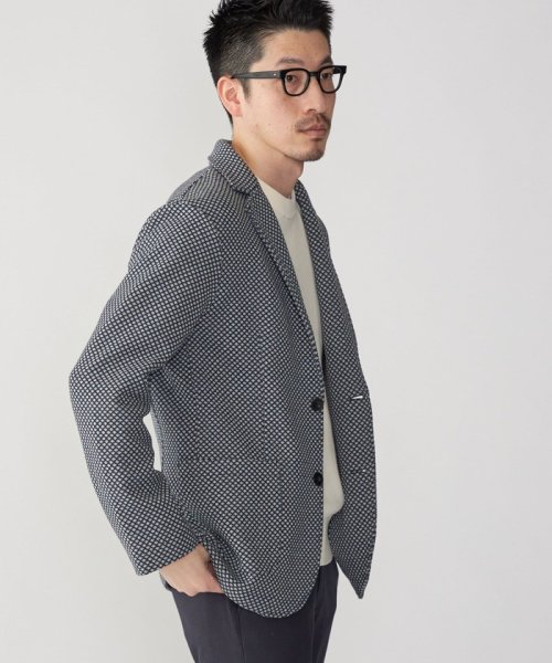 SHIPS: TEXBRID(R) ジャカード 2ボタン ジャケット 