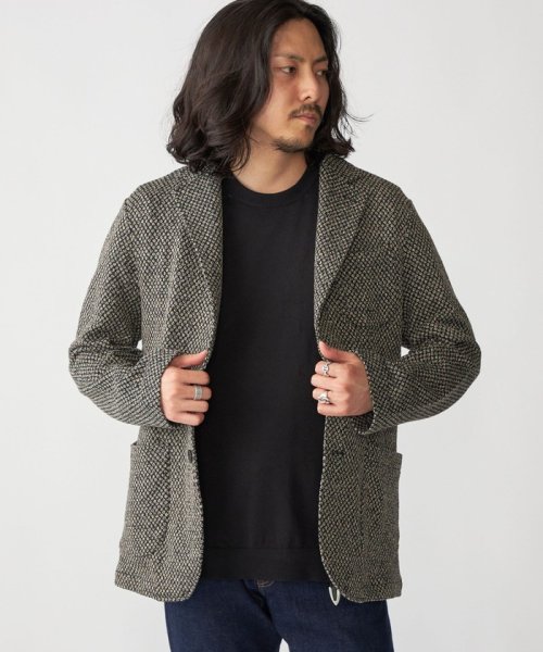 SHIPS: TEXBRID(R) ジャカード 2ボタン ジャケット 