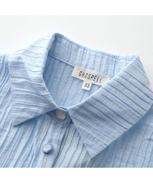 GHOSPELL(ゴスペル)/GHOSPELL シャツ Prue Mixed Button Shirt 長袖/img06