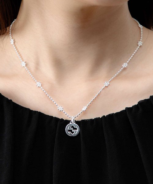 GUCCI(グッチ)/グッチ GUCCI 479221 J8400 ネックレス INTERLOCKING G S NECKLACE 40CM SILVER レディース アクセサリー /img05