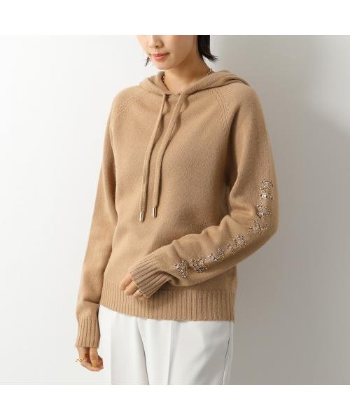 MAX MARA ニット フーディー ANANAS ロゴ ビジュー MARA MAX ニット フーディー ANANAS ロゴ