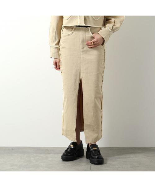 GHOSPELL(ゴスペル)/GHOSPELL タイトスカート Harper Frayed Midi Skirt /img01