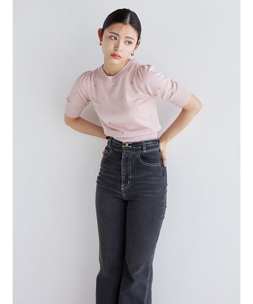 Sustainableストレッチフレアデニムパンツ 予めご了承ください