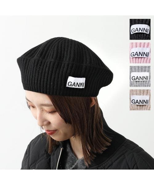 GANNI(ガニー)/GANNI ベレー帽 A4430 5789 ニット ロゴ/img01