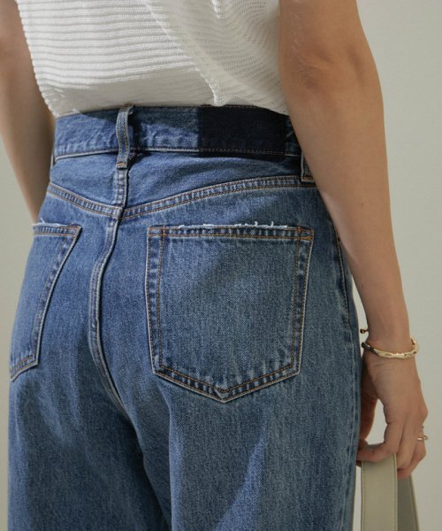 【追加】COTTON USAセミフレアデニム2 ■モデル身長 着用サイズ COTTON 166cm ショートヘアモデル