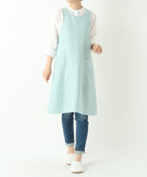 ２１２ＫＩＴＣＨＥＮ　ＳＴＯＲＥ(212キッチンストア)/スルーワンピースエプロン ミント ＜LINEN&BASIC リネンアンドベーシック＞/img09