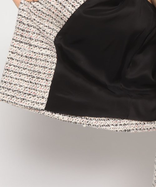 【セットアップ対応商品】ジャケット　PRESTON TWEED LS CROP JK 商品説明コットンベースに仕上げた、ミックツイードの美しい風合いが魅力的なテーラードジャケット。程よくコンパクトなデザインがキレイめコーデに J3265599880(25245円)