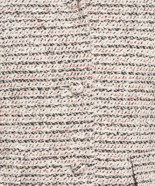 【セットアップ対応商品】ジャケット　PRESTON TWEED LS CROP JK 商品説明コットンベースに仕上げた、ミックツイードの美しい風合いが魅力的なテーラードジャケット。程よくコンパクトなデザインがキレイめコーデに J3265599880(25245円)