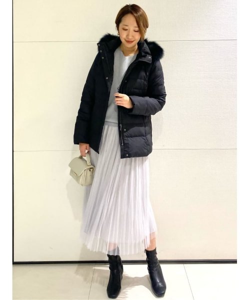 【洗える/エコ】800フィルパワーの高品質！機能性と美シルエットを叶えるダウンコート ミュラー種ホワイトダックの大きいダウンボールを使用しているため