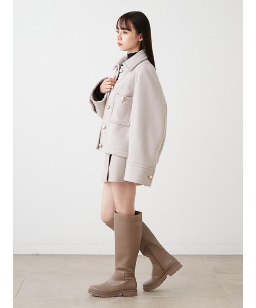 ミドルジャケットコート 予めご了承ください