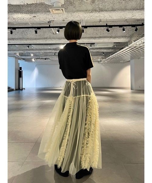 ラッフルボリュームチュールスカート 予めご了承ください