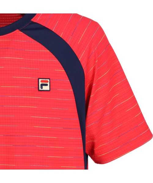 FILA（ZETT Mens）(フィラ（ゼット　メンズ）)/【テニス】レインボーボーダー クルーネックシャツ メンズ/img13