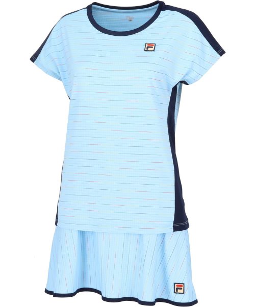 FILA（ZETT Ladies）(フィラ（ゼット　レディース）)/【テニス】レインボーボーダー ラウンドネックネックシャツ レディース/img05