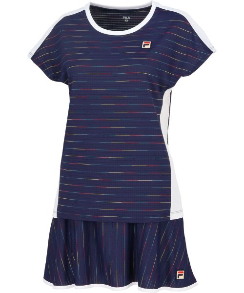 FILA（ZETT Ladies）(フィラ（ゼット　レディース）)/【テニス】レインボーボーダー ラウンドネックネックシャツ レディース/img10