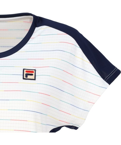 FILA（ZETT Ladies）(フィラ（ゼット　レディース）)/【テニス】レインボーボーダー ラウンドネックネックシャツ レディース/img13