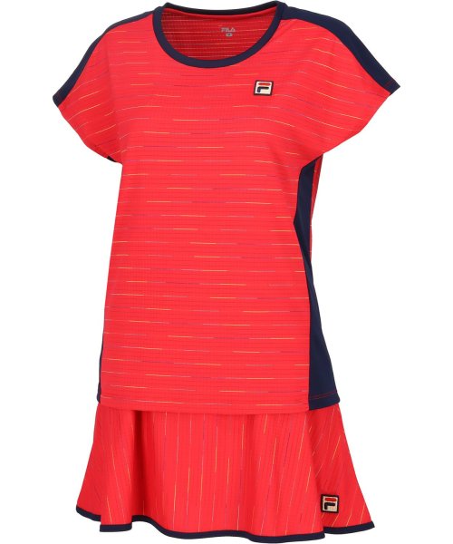 FILA（ZETT Ladies）(フィラ（ゼット　レディース）)/【テニス】レインボーボーダー ラウンドネックネックシャツ レディース/img20