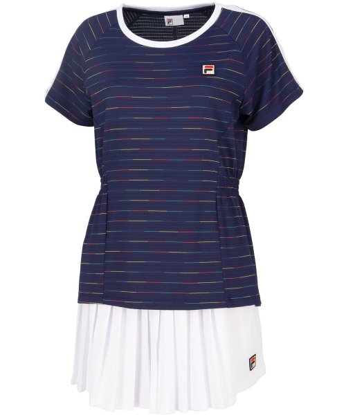 FILA（ZETT Ladies）(フィラ（ゼット　レディース）)/【テニス】レインボーボーダー クルーネックシャツ レディース/img10