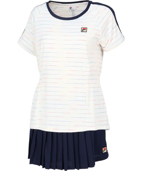 FILA（ZETT Ladies）(フィラ（ゼット　レディース）)/【テニス】レインボーボーダー クルーネックシャツ レディース/img15