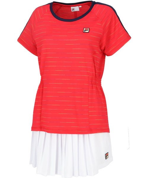 FILA（ZETT Ladies）(フィラ（ゼット　レディース）)/【テニス】レインボーボーダー クルーネックシャツ レディース/img16