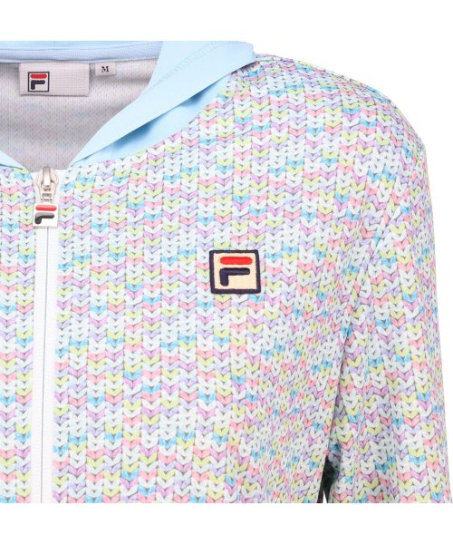 【テニス】ミックスニットプリント フルジップパーカー レディース テニス