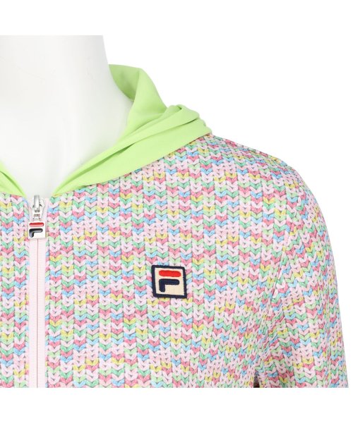 FILA（ZETT Ladies）(フィラ（ゼット　レディース）)/【テニス】ミックスニットプリント フルジップパーカー レディース/img08