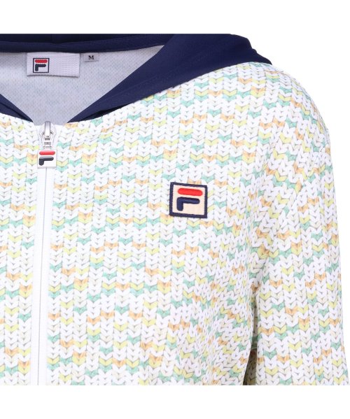 【テニス】ミックスニットプリント フルジップパーカー レディース テニス