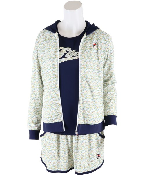 FILA（ZETT Ladies）(フィラ（ゼット　レディース）)/【テニス】ミックスニットプリント フルジップパーカー レディース/img15